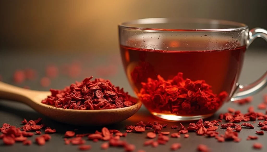 tisana di rooibos dal colore ambrato per sostenere la salute vascolare